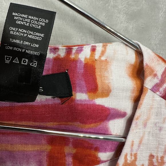 Ali Miles 100% Linen Blazer Top Women’s Size 1X Colorful Artsy Art to Wear - Picture 11 of 12